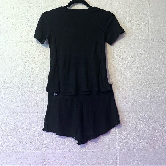 REVOLVE Plush Micro Thermal Pajama Set in Black NWT - Picture 3 of 6